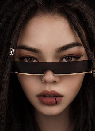 Оригинальные узкие футуристические очки 🖤🕶️
