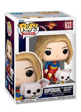 Набір ігрових фігурок funko pop! серії "суперґьорл" - суперґьорл і крипто суперпес