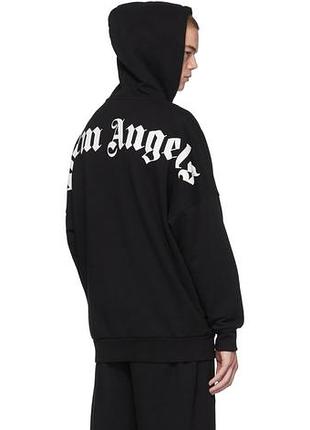 Толстовка чёрная palm angels bg | худи палм анжелс | палм ангелс кенгуру l