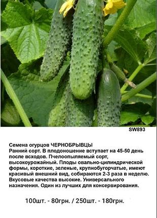 Насіння огірка чорнобривці