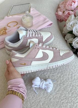 Жіночі кросівки nike dunk low sail pink найк данк рожеві данки