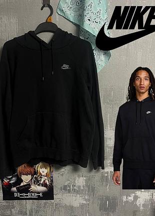 Худи nike черная кофта l