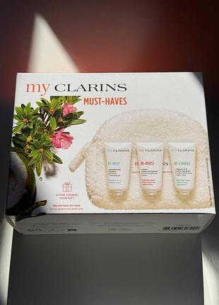 Набір clarins my clarins  must-haves kit  крем 5мл маска 5мл гель 5мл