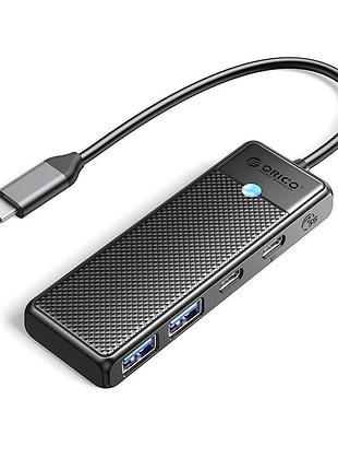 Хаб usb orico papw2ac-c3-015-bk-ep usb-c hdmi pd до 100w 4-в-1