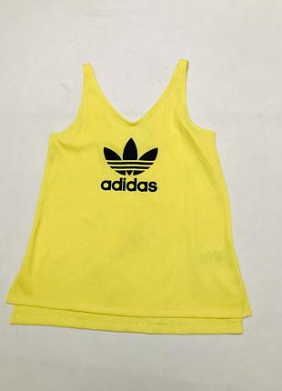 Вельветовая майка adidas оригинальная свободная желтая красивая яркая оверсайз
