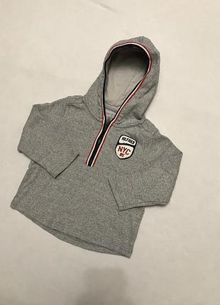 Толстовка tommy hilfiger на 1,5-2 года 86-92см оригинальная кофта на молнии худи