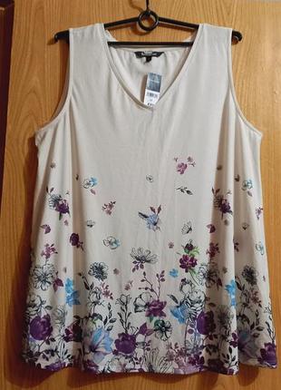 Bonmarche - блузон в нежный принт 💜 вискоза💜трикотаж💜 бренд💜 индия💜