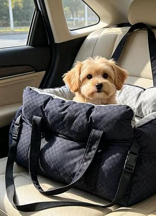 Сумка-переноска для собак 3в1 mellowmutt автокресло в машину 45х40х32 см для мелких пород до 10 кг с ремнем безопасности и