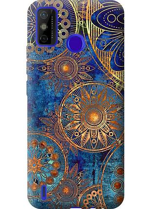 Чохол силіконовий на телефон tecno spark 6 go ke5 золотий візерунок "678u-2452-58250"