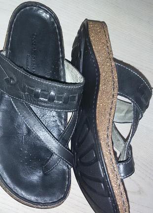 Copenhagen shoes(denmark)- чорні мшкіряні шльопанці р.36 (23 см)