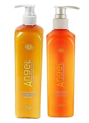 Набор против перхоти angel professional marine depth spa шампунь 1000 мл и кондиционер 1000 мл
