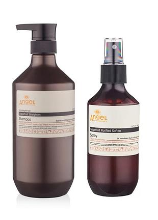 Набор для волос angel professional provence выпрямляющий с экстрактом грейпфрута шампунь 400 мл и смягчающий спрей 200 мл