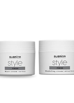 Набір кремів для волосся subrina professional: matt cream матовий 100 мл (3ф) + modelling cream моделюючий 100 мл (2ф)