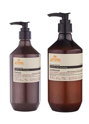 Набор для волос angel professional provence с экстрактом розмарина против выпадения шампунь 250 мл и кондиционер 400 мл