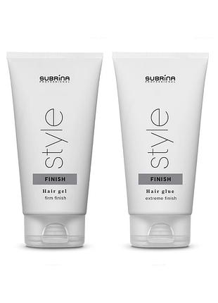 Набор для экстремальной фиксации волос 2 шт.: hair gel гель 150 мл (4ф) + hair glue водостойкий клей 150 мл (4ф)