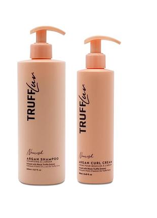 Набір truffluv nourish argan duo: живильний шампунь 500 мл + крем для формування кучерів 250 мл