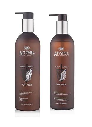 Набір для зміцнення волосся angel professional man шампунь з розмарином проти випадіння 400 мл та щоденний кондиціонер 400 мл