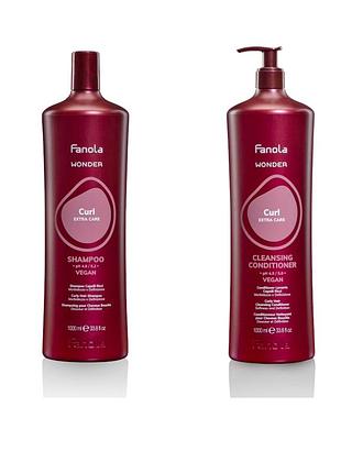 Набор для ухода за кучерявыми волосами fanola wonder curl шампунь 1000мл.,кондиционер 1000 мл