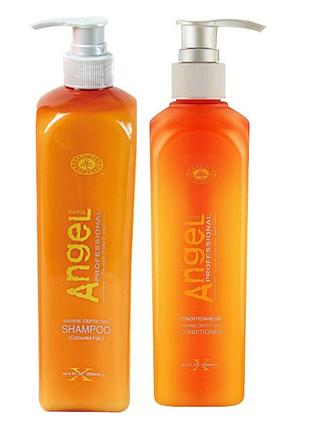Набор angel professional marine depth spa для сухих и нормальных волос шампунь 1000 мл и кондиционер 1000 мл