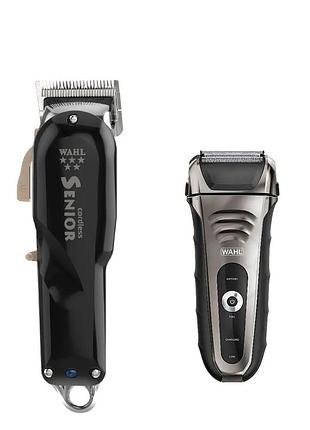 Premium набор для стрижки и бритья аккумуляторный wahl li ion senior cordless edition aqua shave