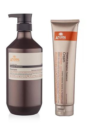 Набір для волосся angel professional provence випрямляючий з екстрактом грейпфрута кондиціонер 400 мл та крем-догляд 300 мл