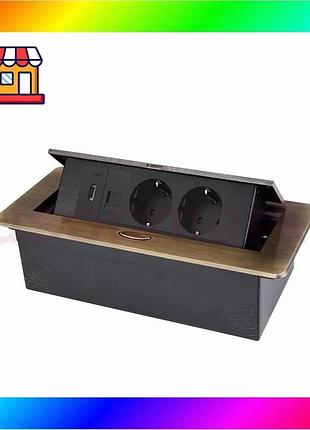Bs мебельная розетка livolo best mix из интернет и hdmi, в столешницу, плавное открытие, алюминий, бро bas77/n