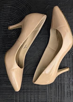 Туфлі-лодочки m&s collection insolia, лаковані, бежеві