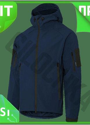 Ve куртка camotec stalker softshell new version синя для чоловіків легка вітровка для активного відпоч n6w_ver