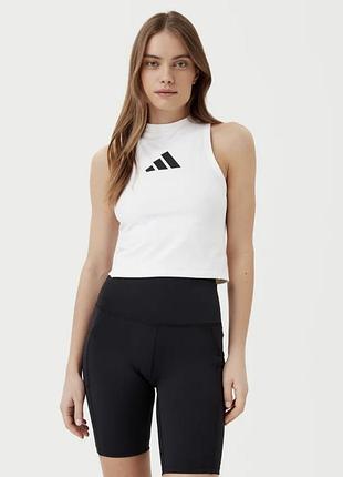 Спортивний кроп-топ майка adidas sportswear, із преміальної лінійки z.n.e. оригінал