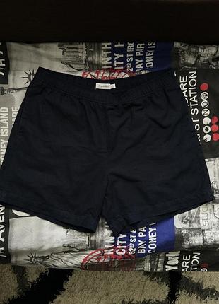 Продам шорти з льону в темно синьому кольорі від calvin klein, у розмірі хл.