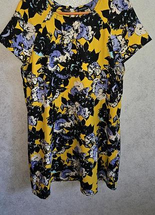 Яскрава сукня з квітковим принтом river island р.14(m-l)
