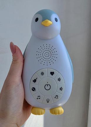 Ночник zazu zoe пингвина белый шум, мелодии, датчик шума