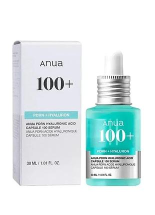 Сироватка для обличчя з pdrn та гіалуроновою кислотою anua pdrn hyaluronic acid capsule 100 serum для глибокого зволоження та сяйва шкіри