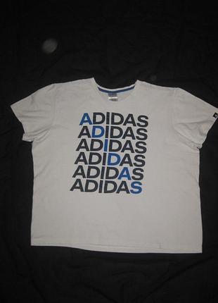 Xl размер, adidas мужская хлопковая белая футболка