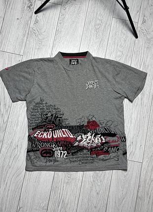Вінтажна реп футболка графіті ecko unltd rap skate sk8 streetwear розмір л vintage rare