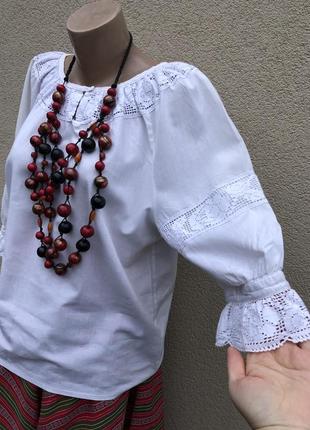 Вінтаж,блузка реглан,вишиванка,сорочка мереживом,етно стиль бохо,2 фото