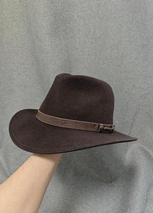 Stetson р. xl 61 чоловічий ковбойський американський usa капелюх коричневий ковбоя шляпа мужская ковбойская коричневая фетровая