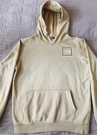 Оригінальне худі the north face box logo (бежеве / пісочне)