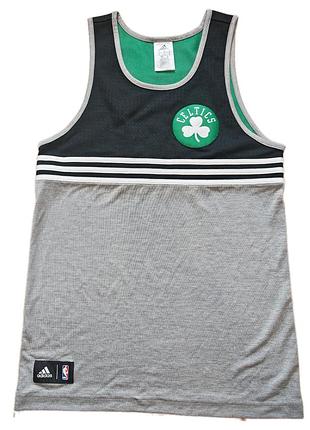 Adidas nba boston celtics майка-безрукавка серая с зеленым s