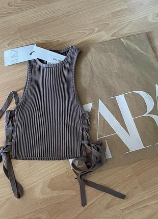 Топ zara с завязками