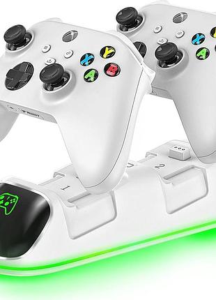 Зарядна станція для контролерів xbox series / one з двома акумуляторами (black)