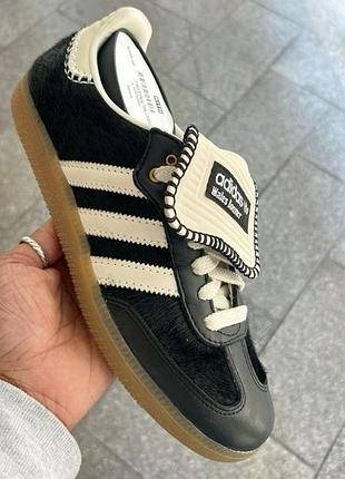 Кросівки кеди чорні wales bonner x adidas samba pony tonal black