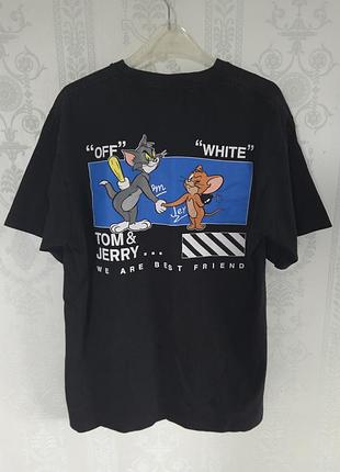 Off - white tom and jerry футболка