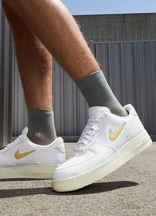 Оригінал! сша! жіночі кросівки nike air force 1 07 jewel pale white dc8894-100 кеди новий стан
