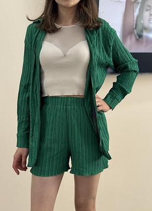 Зелений костюм shein s