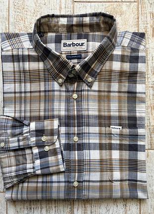 Чоловіча сорочка barbour seacove tailored shirt stone (оригінал, us xl / eu xxl)