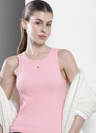 Майка в рубчик tommy hilfiger jeans