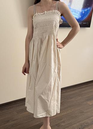 Плаття бежеве  h&m розмір l