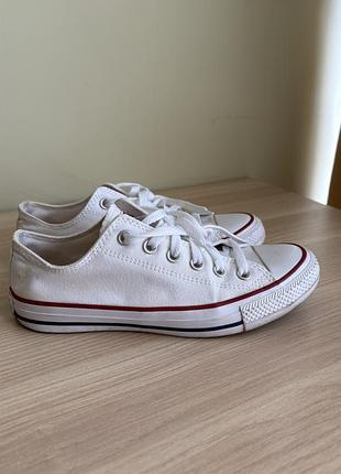 Кеди converse жіночі білі текстильні