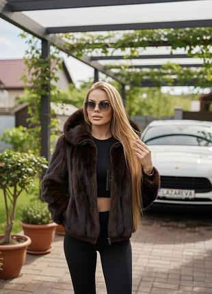 Шикарна норкова шуба , бомбер , нова,  на блискавці,  хутро nafa
